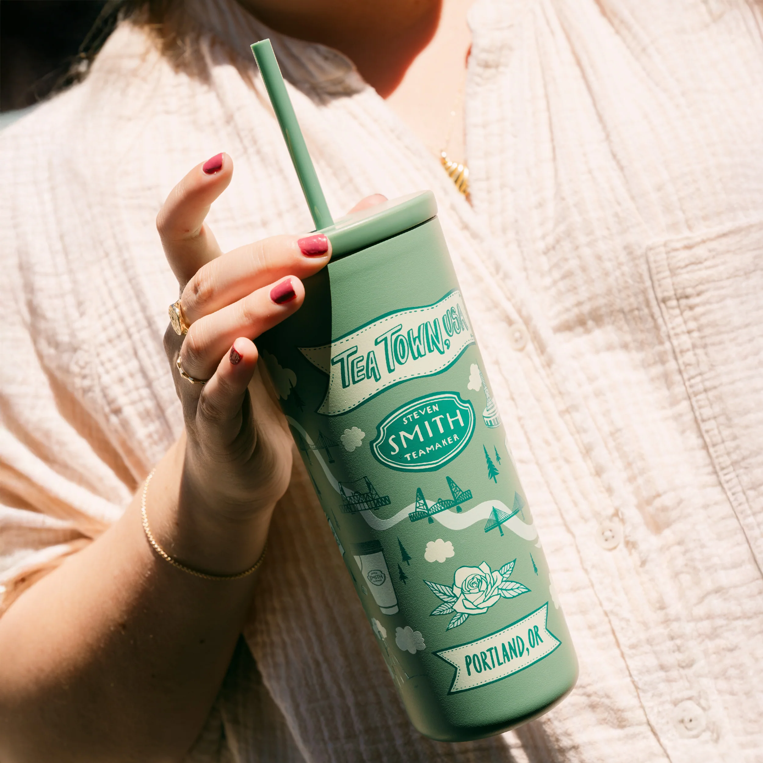 Tea Town USA Straw Tumbler - Image 3